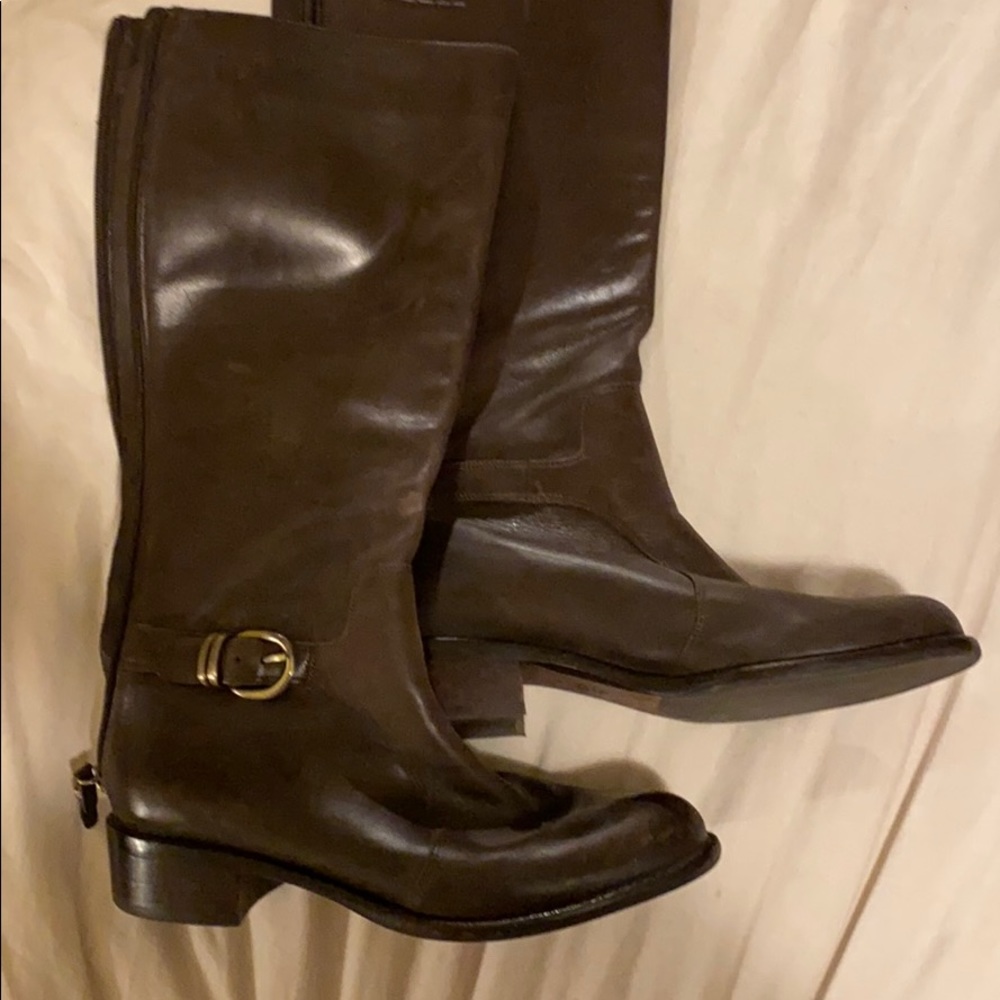 Via Spiga - dark brown boots with buckle